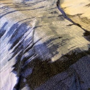 Simply Vera Blue Painted Vneck Shirt 3X